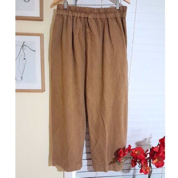 NWT Free People Cool Harbor Wide Leg Pants Brown Sand Sz Large - Picture 4 of 7